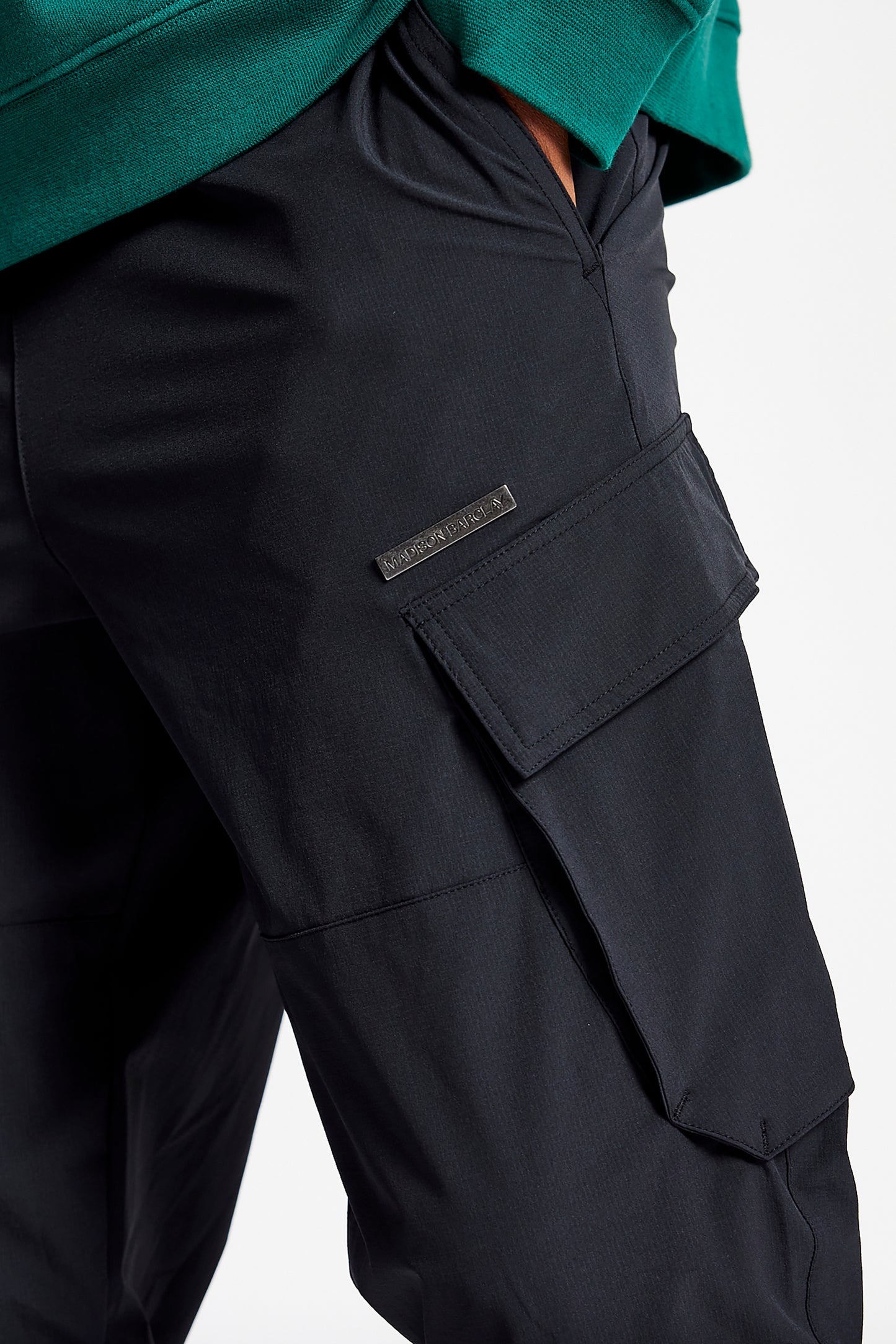 Chelsea Stretched Cargo Jogger - Black
