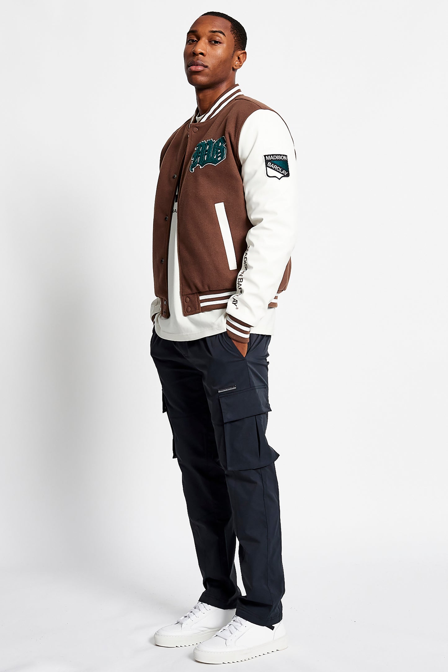 Central Baseball Wool Jacket - Chocolate